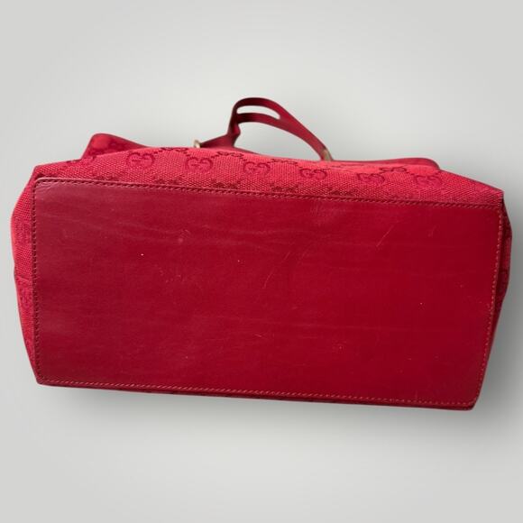 GUCCI GG Pattern GG Canvas Tote Bag Red - Picture 3 of 14